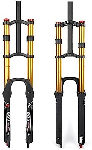 26/27,5/29 Pouces VTT Fourche Suspension Downhill Rebound Adjust VTT Air Fork 130Mm Travel Double Crown Straight Front Fork QR Verrouillage Manuel B,27.5inch