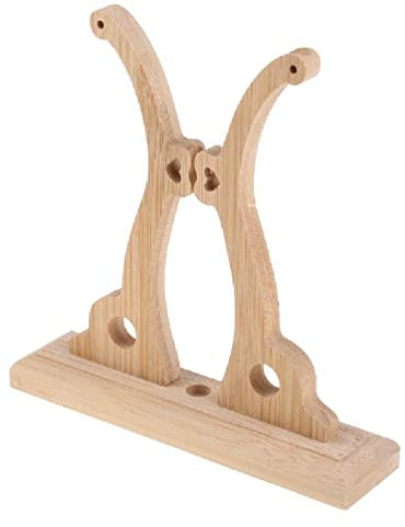 Wood Folding Fan Stand Sturdy Display Base Large Decorative Hand Fan Holder 2 Colors Choose For Home Room Decor Figurine Hand Fan Display Base
