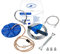 CTSC Zip Line Kits for Garden, 22m Zip Wire Kit with 1.8m Stainless Steel Spring Brake, Zip Wire For Kids and Adults (22m blue)