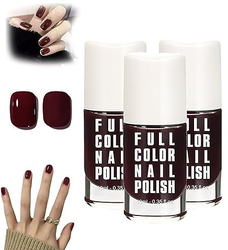Cherry Mocha Gel Polish, 2024 New Cherry Mocha Nail Polish Gel, Quick Dry Long-Lasting Color Fixation, Cherry Mocha Nail Gel for Nail Art DIY Manicure at Home (3Pcs)