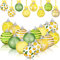 Zeyune 16 Pcs Summer Lemon Hanging Ornaments - Plastic, Round, Vibrant Fruit Citrus Decorative Hanging Ornaments for Summer Events, Holidays, Weddings