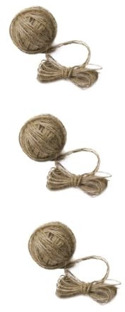 BESTonZON 3pcs 30m Natural Jute Twine String 1mm Diameter for Diy Crafts Industrial Packing and Gardening Leaf Twine Cord