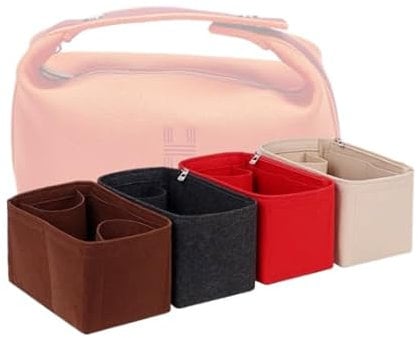 LinerLink Taschen-Organizer für Hermes Bride A Hosenträger (25 x 21 x 14 cm (L x H x T), handgefertigter Tascheneinsatz, 2 mm Filztascheneinsatz, Damen-Handtaschenformer (Beige, Stil B)