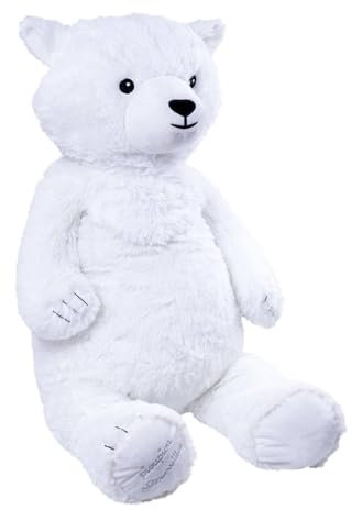 Pioupiou et Merveilles Riesen-Plüschtier, XXL, Nanuq der Eisbär, 100 cm hoch, riesiges Plüschtier, sehr weich, für Kinder, 16642