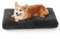BEDSURE Flauschiges Hundebett mittelgroße Hunde - 74x53x8cm Hundekissen waschbar für kleine mittelgroße Hunde, Fluffy Hundebett mit Rutschfester Boden und Seitengriff, dunkelgrau
