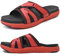 COFACE Herren Sport Recovery Sandalen Plantar Fasciitis weiche Polsterung leichtes Gewicht Bogen Unterstützung orthopädische Badelatschen für Männer SchwarzRot Größe 44