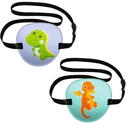 MKEAWWU 2Pz Benda Oculare per Bambini Pigri Regolabile Eye Patch Coprente per Occhio Pigro ambliopia,Benda per Occhio per Occhiali Che Ambliopia Aiuta l'Amliopia e Il Miglioramento della