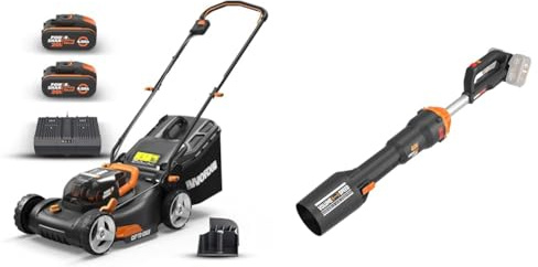 WORX WG743E tosaerba a batteria 40 V & Nitro, soffiatore a batteria da 40 V (2 x 20 V) WG585E.9, motore brushless