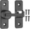 PATIKIL 180 Degree Barn Door Lock, Flip Latches Zinc Alloy Safety Sliding Door Bolt Latch Lock for Garage Bathroom Sliding Swing Open Door, Black
