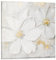 Hollyone Blumen Leinwandbilder 30x30 cm Ölgemälde Blume Wandkunst Gemälde Wohnzimmer Modern Wandbilder Schlafzimmer Handgemalt Weiß Magnolie Gemälde Leinwand für Hotel Küche Büro Wanddeko