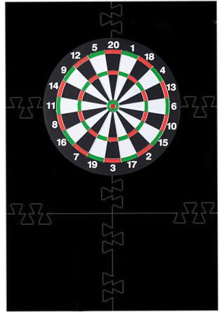 Dartscheiben-Schutz für Wandschutz, Dart-Ziel-Schutzring,Leichte Dartscheiben-Rückseite | 6 Stück gespleißter Dartboard-Wandschutz, EVA-Dartboard-Rückwand-Wandumrandung, spleißbare Dartboard-Rückwand-