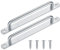 2 Pcs Sliding Door Handles, Pull Push Door Handles, Stainless Steel Sliding Bathroom Kitchen Cupboard Cabinet Garage Shed Barn Gate Door Handles with Metal Plates（225mm/8.85in）