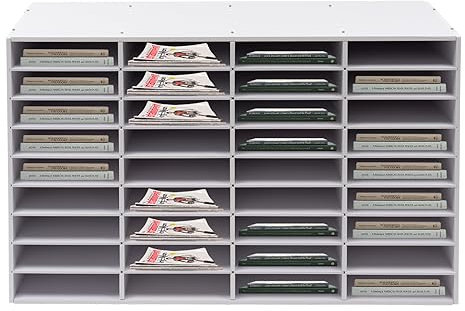 Kaichenyt Aktenschrank, 36 Fächer Ordnungsmappe Schreibtisch Organizer Ablagefächer Desktop-Aktenhalter Dokumentenlager, 100 * 30 * 61cm