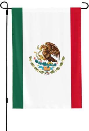 SSGVLPTO Bandera de México impresa banderas de jardín en ambos lados, banderas decorativas para exteriores, banderas para patio