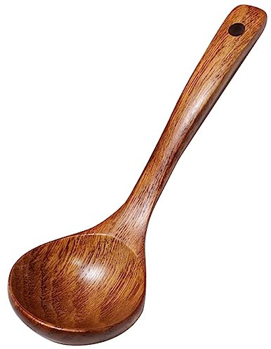 Hxyxbnhno Wooden Long Soup Ladle Spoon, 1pc, Rustic, Wood