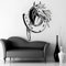 WANGLINHAO Black and white wall sticker - horse head and horseshoe design, suitable for decoration in living room, bedroom, office and other places, vinyl wall sticker76x57cm