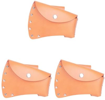 Timcryxient 3 set PU Leather Craft Axe Head Cover+Hatchet Handle Grip Holster Belt Pouch Type 2