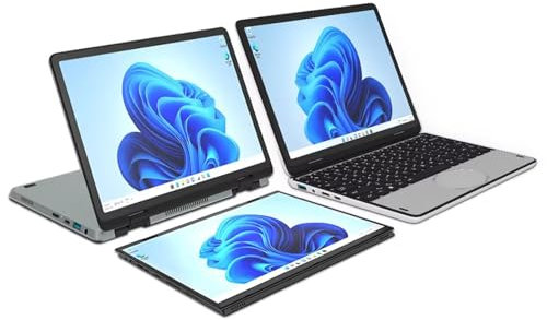 CYMINILMDPC YOGA Laptop 10.5 pollici IPS Notebook laptop N100 (4C/4T fino a 3.4GHz,) Touchscreen Max 32G, DDR4 3200MHz, Notebook Ufficio Mini Laptop Tablet