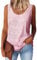 Suncife Damen Pailletten Oberteil Tank Glitzer Top Frauen Party Glitzertop, Rose, M