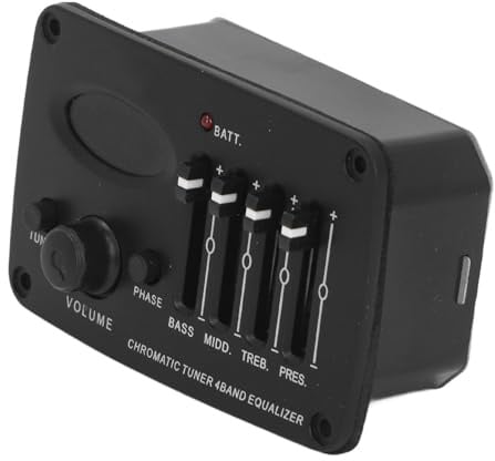 Akustikgitarre 4 Band EQ Preamps Piezo -Tonabnehmer mit Chromatischem Tuner - Vielseitiger Sound für Musiker