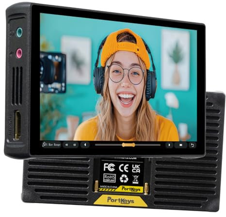 PortKeys PT5 III Camera Monitor 5.4 Inch 800 Nits HDMI 4K30p Monitor with 3D LUT, Colour Grading, Touch Screen, Type C & NP-F Battery Support, for DSLR & Mirrorless Cameras