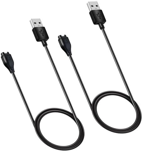 2 PCS Compatible With Garmin Watch Charger Cable,Garmin charger cable,Charger Compatible with Garmin Fenix 5 5S 5X Plus 6 6S 6X Pro 7 7S 7X etc,It is a perfect replacement item(Black)
