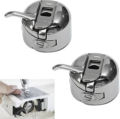 Zerquell 2 Stück CB Universal Spulenkapsel für Nähmaschinen, Edelstahl Spulenkapseln, Durchmesser 22,75 mm, Nähmaschinenzubehör für Babylock, Aldi, AEG, Brother, Privileg, Kenmore, Singer, Necchi