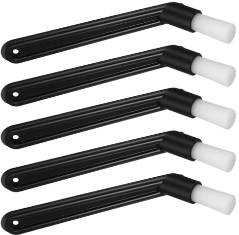 WJIAAA 5 Pack Coffee Cleaning Brush, Nylon Bristles Angled Handle for Espresso Machine