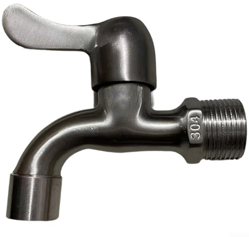 Küchenarmatur, Edelstahl, schnell zu öffnen, hohe Temperatur, verlängerter Wasserhahn für Haushaltswaschmaschine, 4-Punkt (6 Punkte)