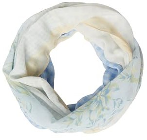s.Oliver Loop-Schal mit floralem Mustermix und Karo-Design