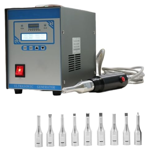 Saldatore ad ultrasuoni for plastica, saldatrice a punti portatile, saldatore a punti ad ultrasuoni portatile da 28 KHz 700 W con 10 teste di saldatura, for ABS/PP/PE