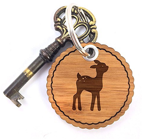 Mr. & Mrs. Panda Schlüsselanhänger Reh - Geschenk, Waldtiere, Taschenanhänger, Wald, Rehkitz, Bambi, Hirsch