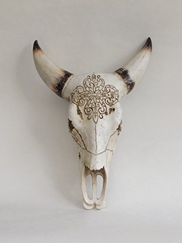 Wanddeko Büffel Kopf Deko Schädel Stier Bulle Bison Horn Western Deko Tier Figur