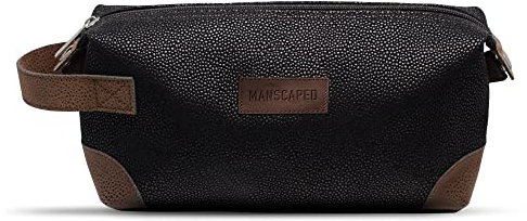 MANSCAPED® The Shed hochwertiger Herren Kulturbeutel, veganes Leder, Bad- und Reise-Aufbewahrungstasche, Rasier-Kit Tasche, Trimmer Tasche