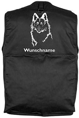 Tierisch-tolle Geschenke Altdeutscher Schäferhund - Hundesportweste Hundeführerweste mit Rückentasche und Namen XXL