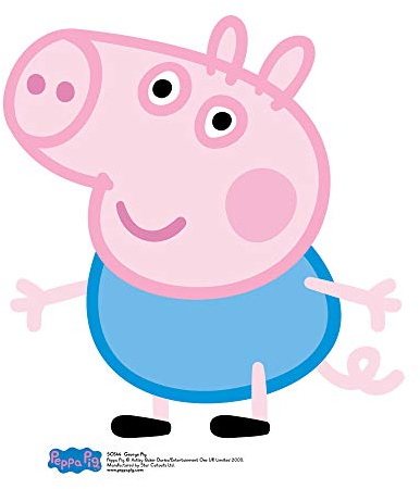 Star Cutouts Small Cardboard Cutout l George Pig l Peppa Pig Pink & Blue Theme l Family Favourite l Peppa Party Decoration l Gifts for Birthdays