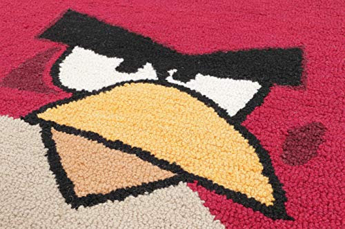 Blackamoor Rugs Happy Bird Kinderteppich/Teppich, 120 x 119 cm, handgefertigt, getuftet, 100% Wolle
