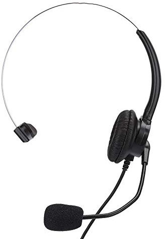 Hopcd Landline Phone Headphone, Call Center Headphones with Microphone, Telephone Monaural Headset with Plug and play for Home Telephone