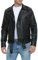 Fahsyee Giacche in pelle da uomo, bomber finto da uomo, con risvolto asimmetrico, con cerniera, slim fit, cappotto da motociclista, nero, XX-Large