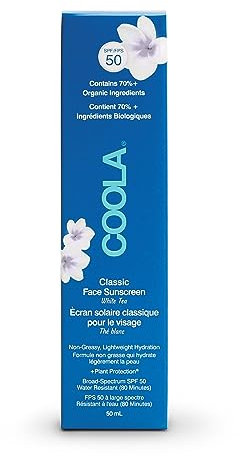 COOLA Classic Face Sunscreen Lotion SPF 50, White Tea, 50ml