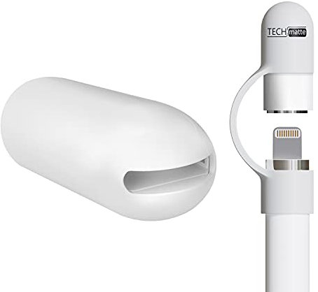 TechMatte Non-Magnetic 2-in-1 Cap Charging Adapter Compatible with Apple Pencil 1st Generation, Female to Female Charger Connector Cap