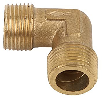 Raccordo a Gomito per Compressore D'aria, Valvola di Ritegno Filettata Maschio a 90 Gradi in Ottone Forgiato G 3/8 x G 3/8 Raccordo per Tubi