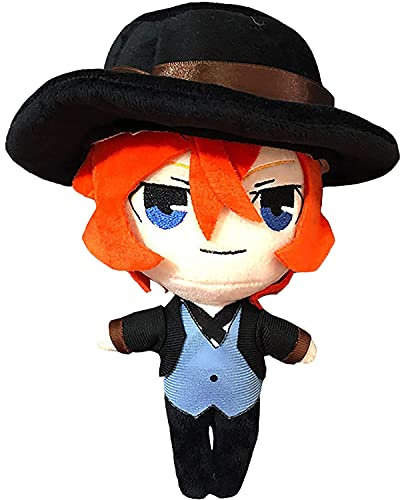 Tongyundacheng Bungo Stray Dogs Plüschkissen Puppe 20 cm, Dazai Osamu Ryunosuke Nakahara Chuuya Manga Charakter-Figuren Anime gefüllte süße weiche Plüschpuppen dekorativ