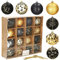 SPRINGOS Weihnachtsbaumkugeln aus Kunststoff 16-teiliges Weihnachtskugeln-Set 7 Mustern Dekoration für Weihnachten Party Hochzeit