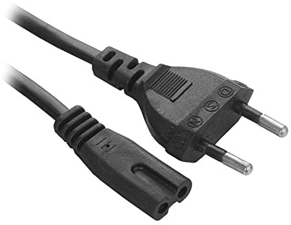 H51S EU Netzkabel C7 | Eurostecker Typ C auf C7 Buchse | 2-poliges Stromkabel für Kleingeräte | Euro-Netzkabel nach IEC C7 (Figur 8)