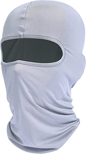 Sturmhaube Sommer Herbst Winter Balaclava für Outdoorsports Radfahren, Snowboarden, Skifahren, Motorrad Fahren UV-Schutz Winddicht Warm Gesichtshaube Skimaske Gesichtsmaske für Herren/Damen Grau