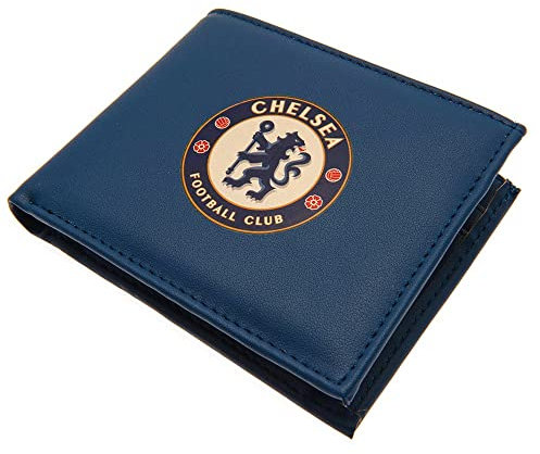 Chelsea FC Brieftasche, Wappen-Design, PU-Leder, Einheitsgröße (Blau, Weiß, Rot), Blau, Weiß, Rot, One size