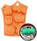 Halloween Gestalten Motiv-Silikonform für Eiswürfel & Backen - 6 Figuren - Halloween, Karneval & Motto-Party