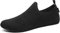 SAGUARO Zapatillas de Estar por Casa Hombre Mujer Pantuflas Comodas Antideslizante Zapatos de Casa Ligero Flexible, Negro 36/37EU