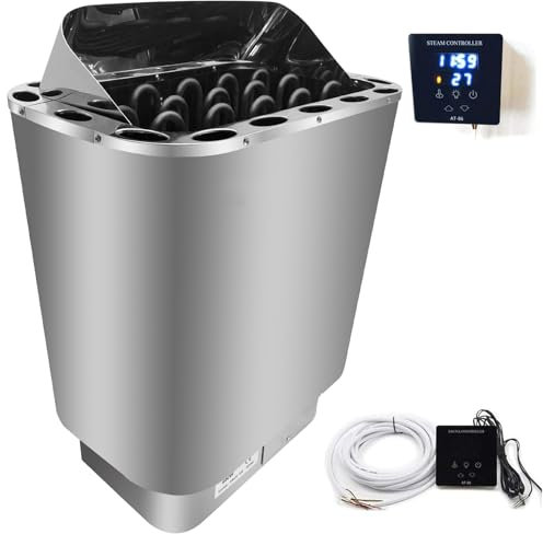 MKYOKO 840 Sauna Stove en Acier Inoxydable Sauna Heater with Temperature Sensor Heater Wet Dry with Ultra-Thin Touch Screen Home Spa Sauna Room for Home Indoor Spa,4.5KW